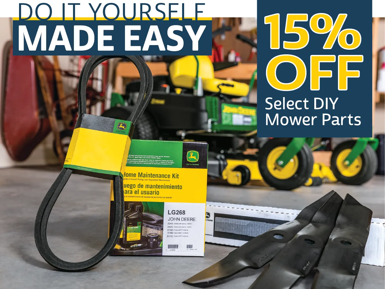 15% OFF DIY Mower Parts