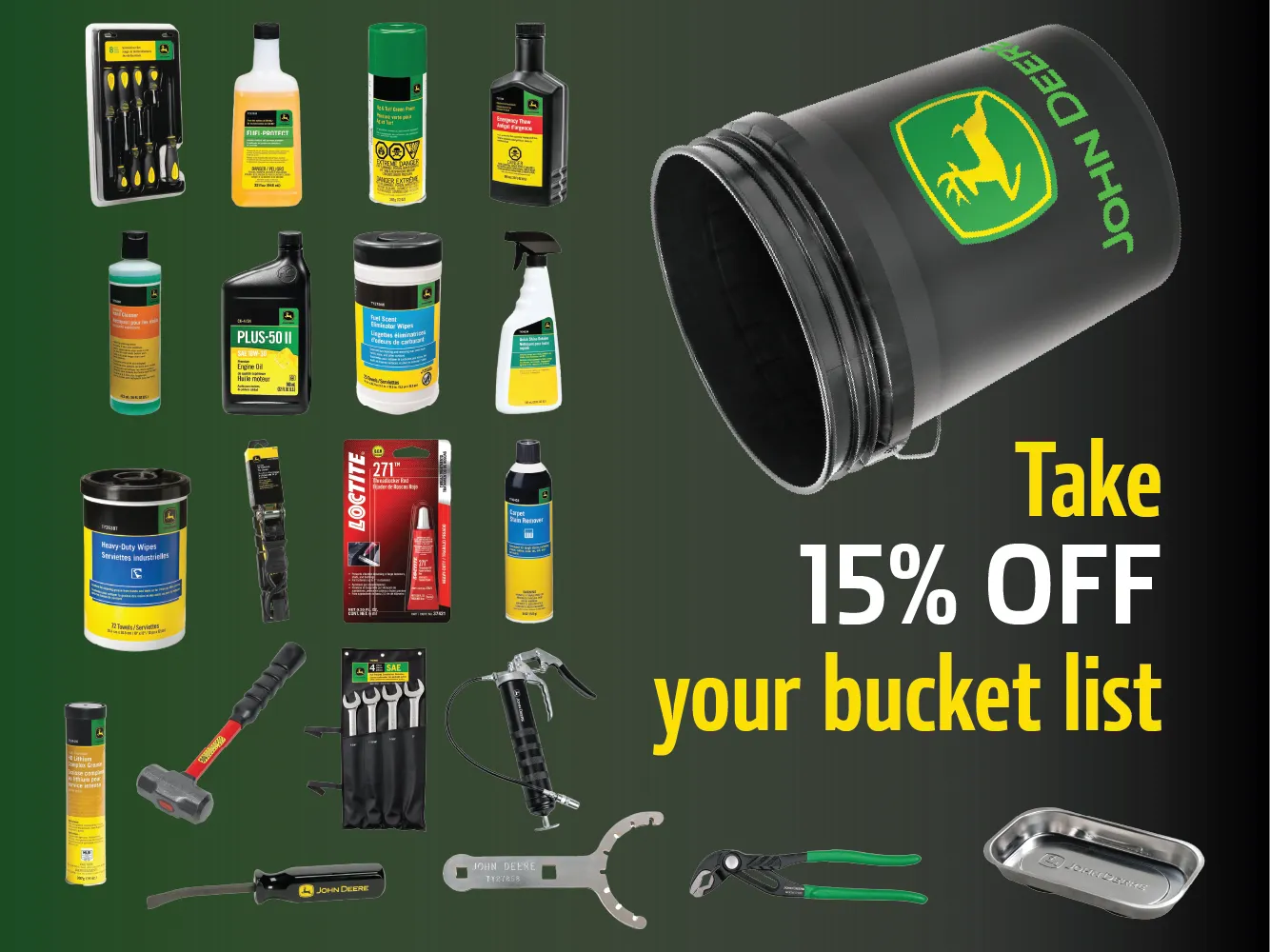 15% OFF Bucket Sale